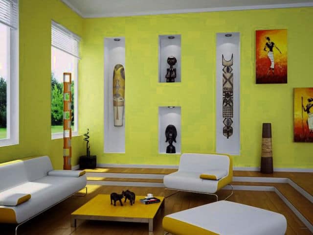 55 Konsep Kombinasi Warna Kuning Untuk Ruang Tamu Warna Dasar