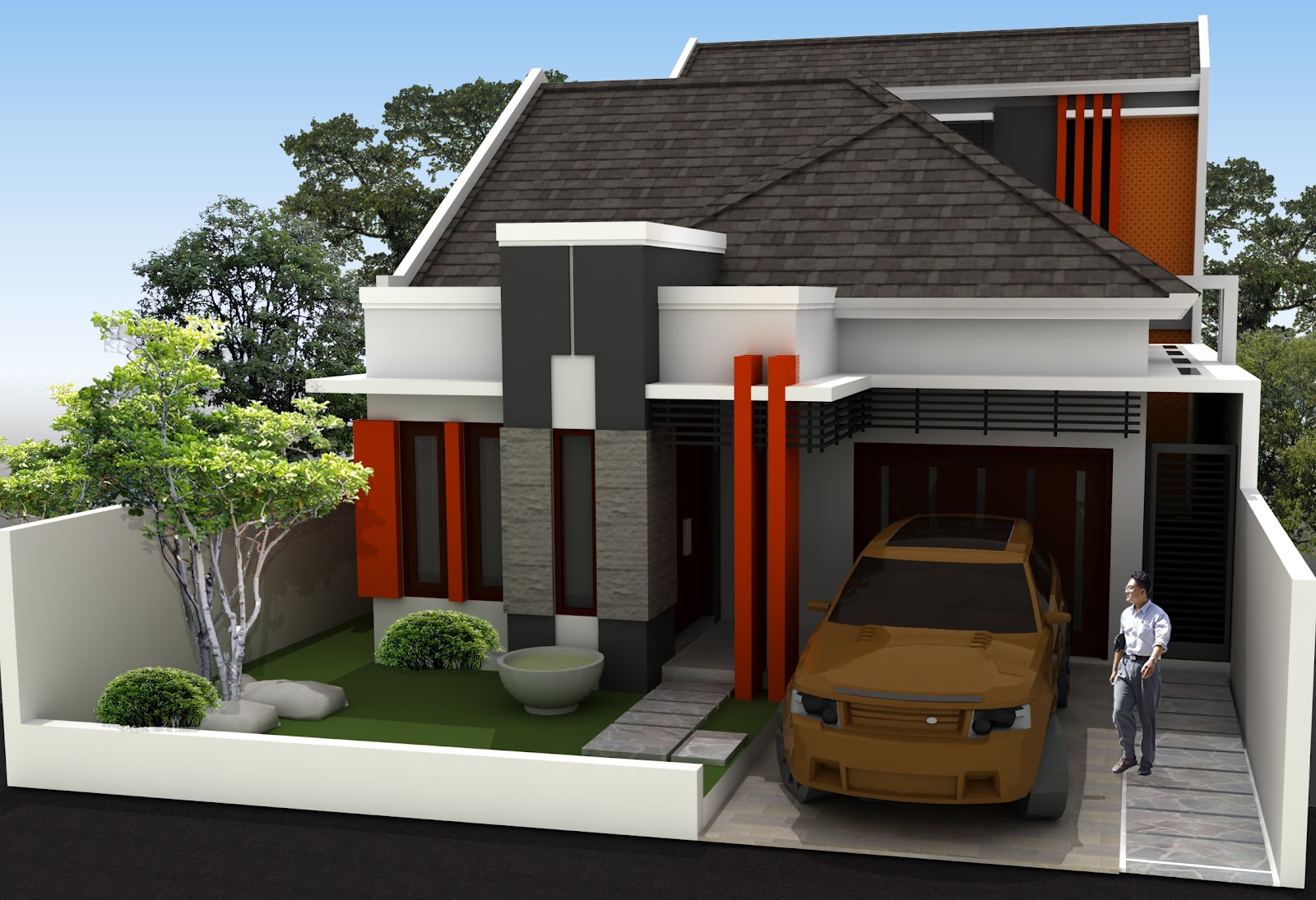 Rumah Minimalis Modern 1 Lantai Dengan Garasi | Desain Rumah Minimalis